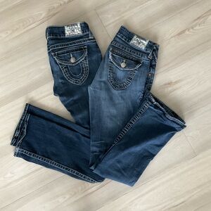 True Religion 
Blue Boot Cut Jeans
2 pairs different sizes 
Size 27 and size 28